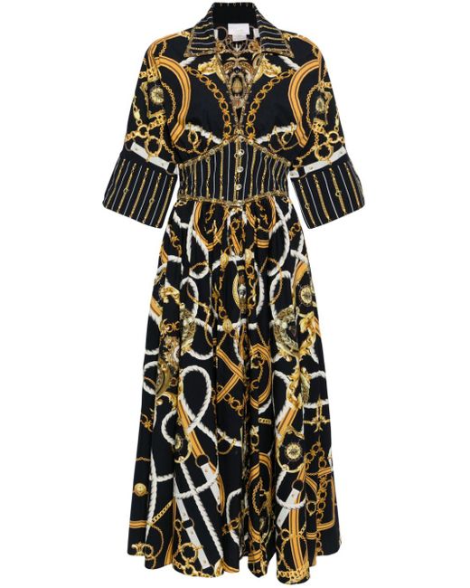 Camilla Black Kleid aus Bio-Baumwolle mit Print