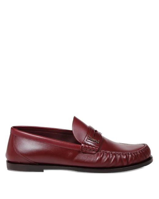 Saint Laurent Brown Le Loafer Leather Loafers