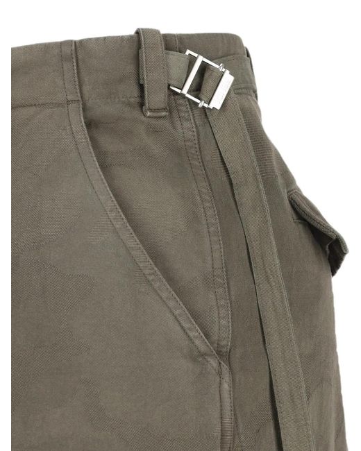 Bermudas De Algodón Fendi de color Gray