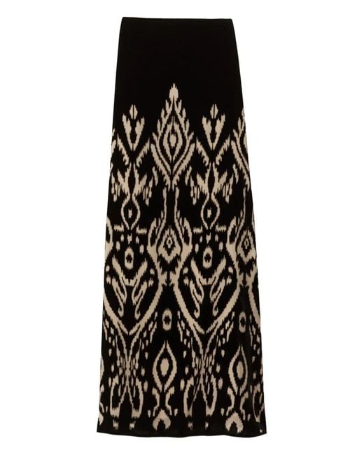 Ba&sh Black Alpha Patterned Skirt