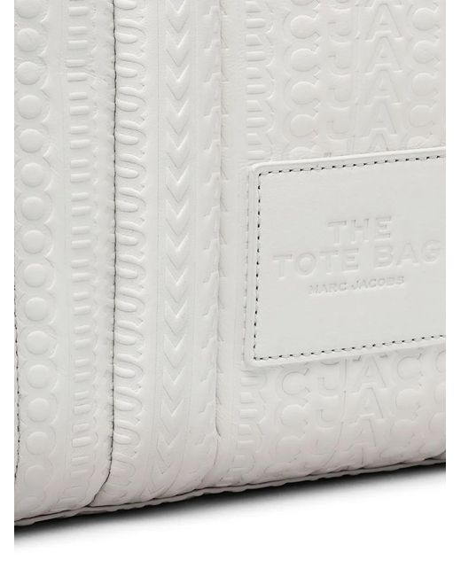 Marc Jacobs Gray The Small Monogram Leather Tote Bag