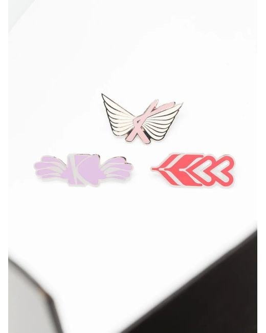 Kiko Kostadinov Graphic-print Pins Pink