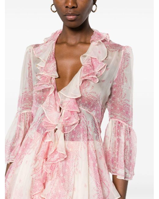 Blusa con estampado gráfico Philosophy Di Lorenzo Serafini de color Pink