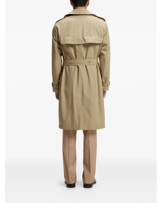 Boss Natural Double-Breasted Trench Coat for men