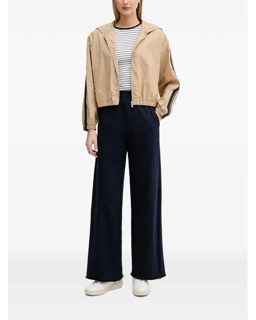 Benetton Blue Pantalon De Jogging À Taille Élastiquée Et Bords Francs