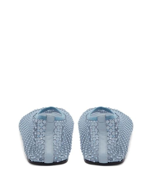 Christopher Esber White Minette Crystal Ballerina Shoes