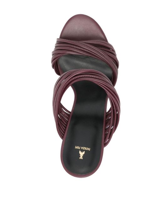 Patrizia Pepe Brown 100mm Leather Sandals