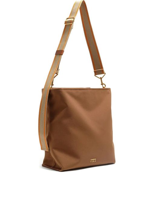 Bimba Y Lola Brown Large Carlino Shoulder Bag