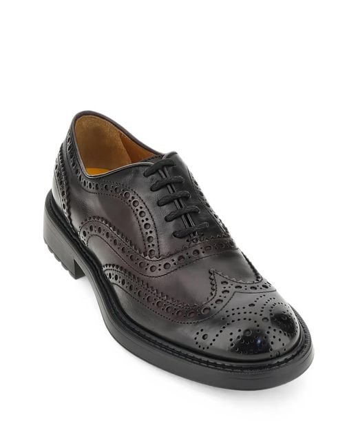 Doucal's Black Leather Brogues for men
