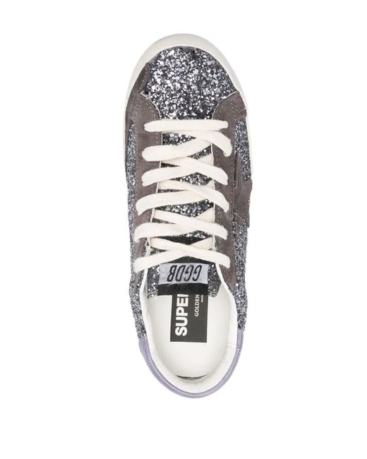 Golden Goose Deluxe Brand Gray Superstar Sequin Sneakers