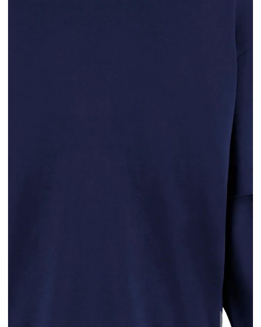 DARKPARK Blue Double-Layered Wool Sweatshirt for men