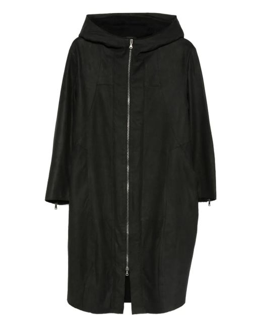 Transit Black Hooded Zip Coat