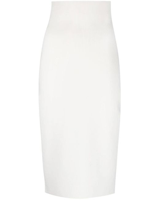 Victoria Beckham Vb Body Midi Pencil Skirt in White | Lyst