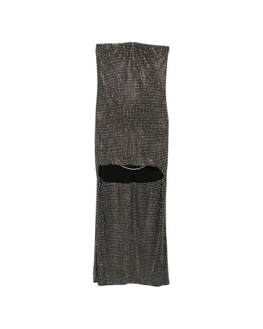 Alexander Wang Black Crystal-Embellished High-Low Asymmetric Dress