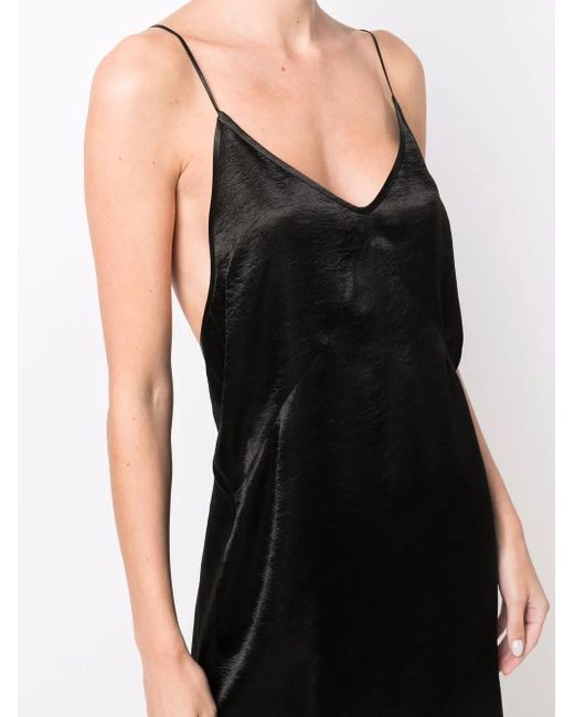 Robe Mi-Longue À Fini Satiné DSquared² en coloris Black