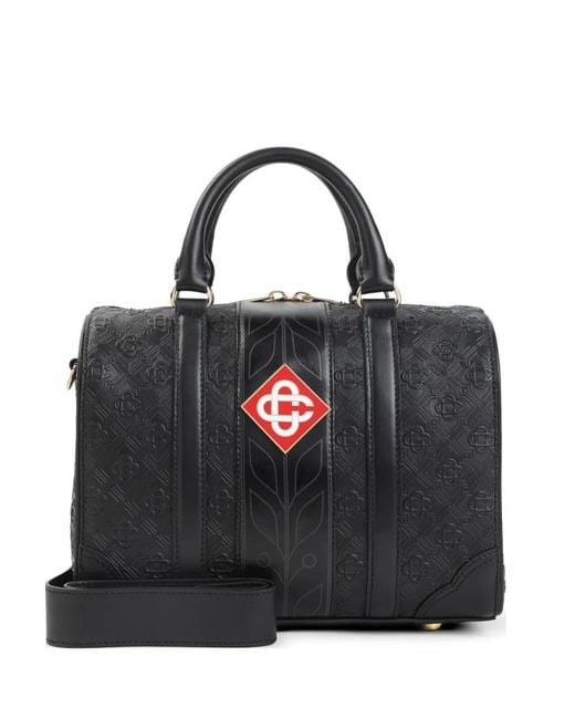 Casablanca Black Mini Monogram Weekender Bag for men