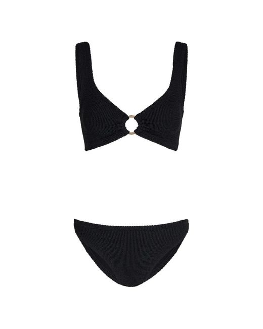 Hunza G Black Julia Ring-Detail Bikini