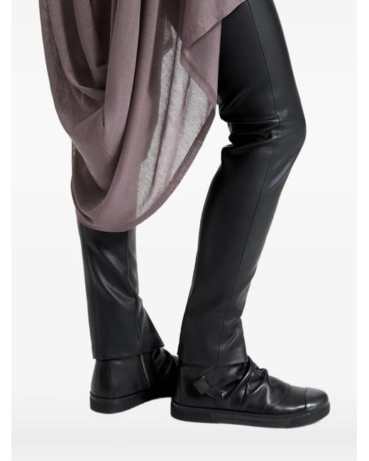 MARCELLA Gray Iris Asymmetrical-Drape Tunic