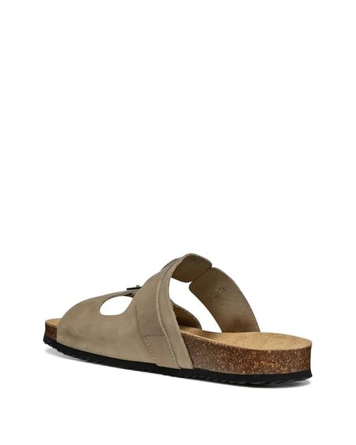 Geox White Ghita Buckle-Fastening Double-Strap Sandals for men