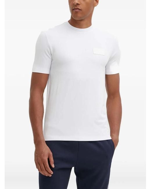 T-Shirt À Patch Logo EA7 pour homme en coloris White