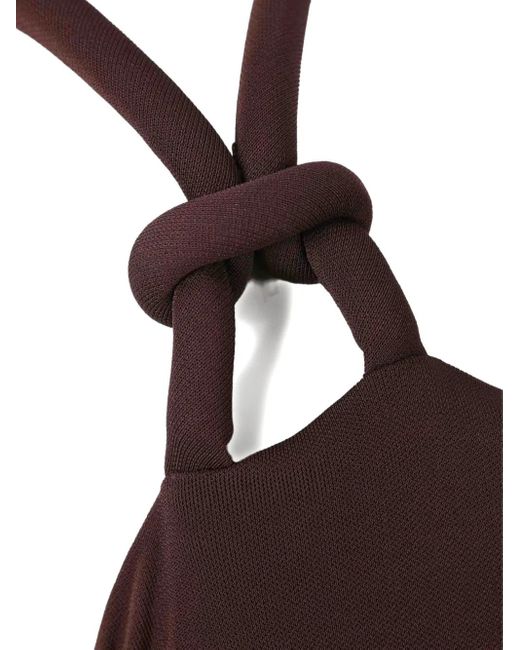 Cult Gaia Brown Cropped-Top mit Knoten