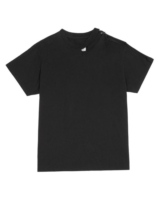 MM6 by Maison Martin Margiela T-shirt Met Uitgesneden Detail in het Black
