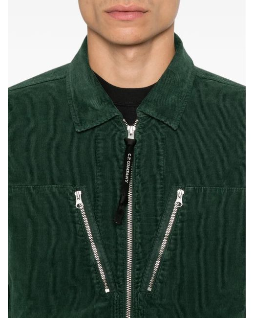 C P Company Green Corduroy Shirt Jacket for men