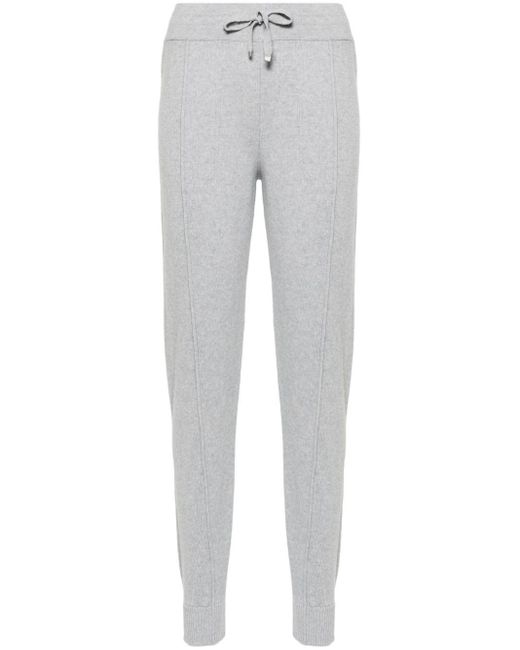 Eleventy Gray Drawstring-fastening Knitted Trousers