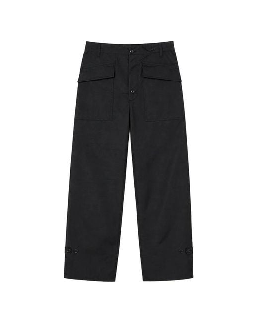 4SDESIGNS Black Button-Fastening Trousers for men