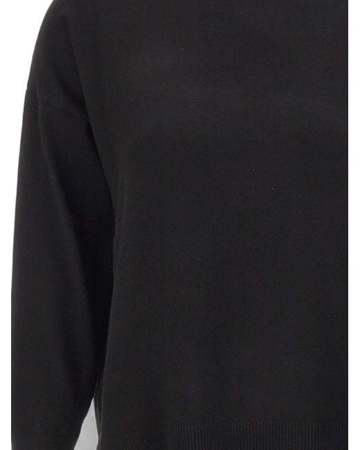 Elena Miro Black Round-Neck Sweater