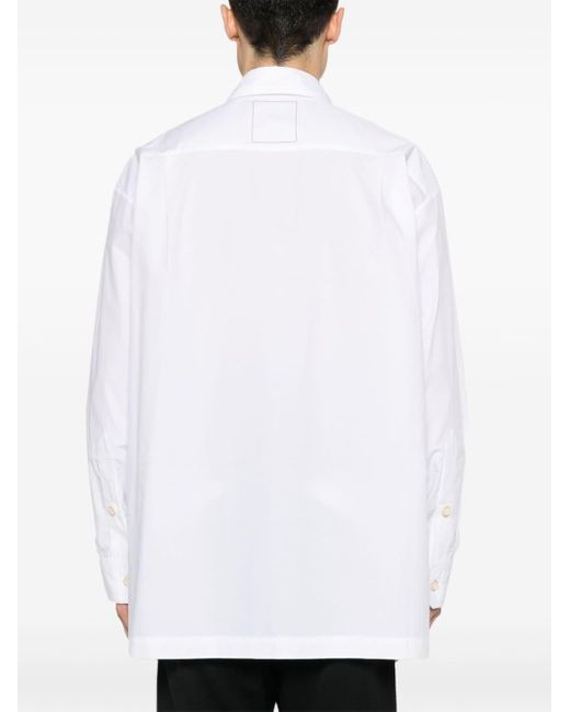 Uma Wang White Poplin Long-sleeved Shirt for men
