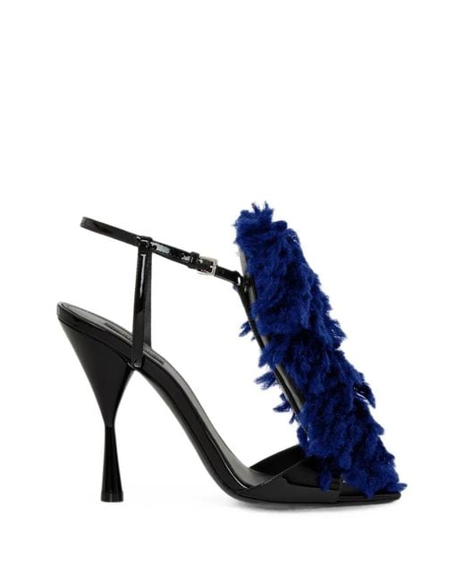 Givenchy Blue Pompom Heeled Sandals