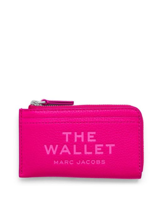 Marc Jacobs Pink Logo-debossed Leather Wallet