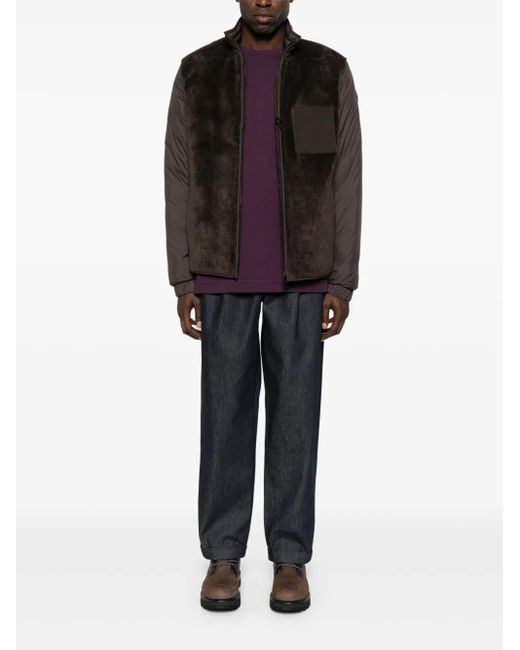 Moncler Brown Livra Logo-Patch Jacket for men