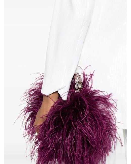 Zadig & Voltaire White Vive Sequin-Design Blazer