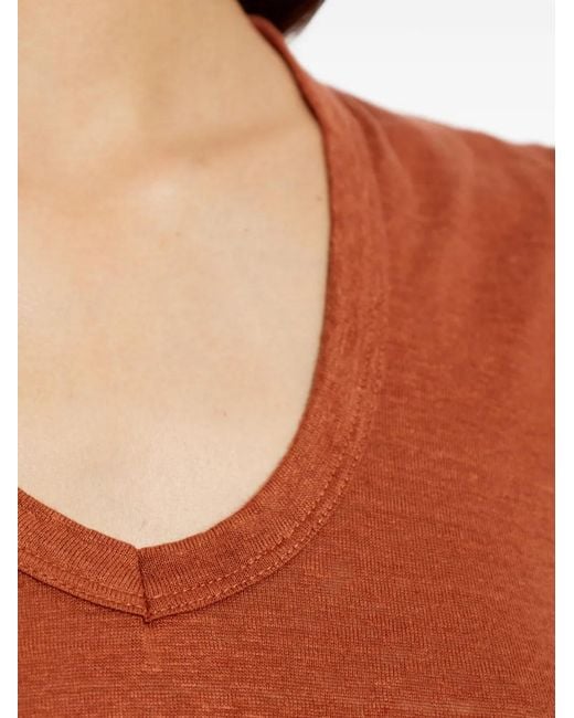 Isabel Marant Orange Zankou V-Neck T-Shirt