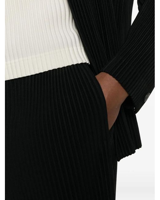Homme Plissé Issey Miyake Black Plissé Trousers for men
