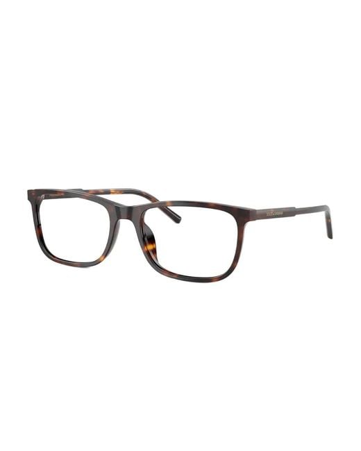 Dolce & Gabbana Brown Rectangle-Frame Glasses for men