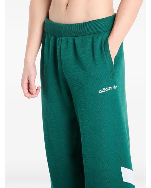 Adidas Green Santiago Logo-Print Track Pants for men
