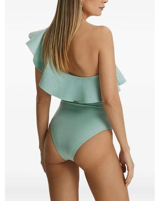 SOFIA ERHAN Green Grace Ruffled Swimsuit