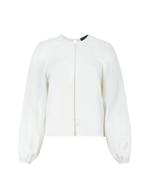 Fabiana Filippi White Keyhole-Detail Blouse