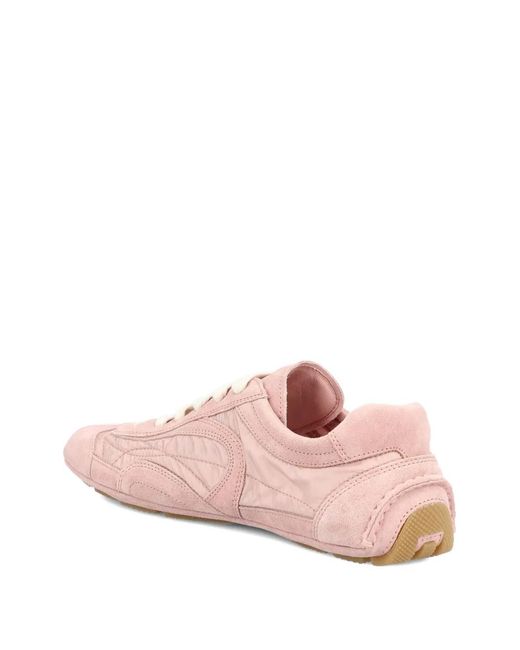 Prada Pink Montecarlo Re-Edition 2005 Suede And Re-Nylon Sneakers