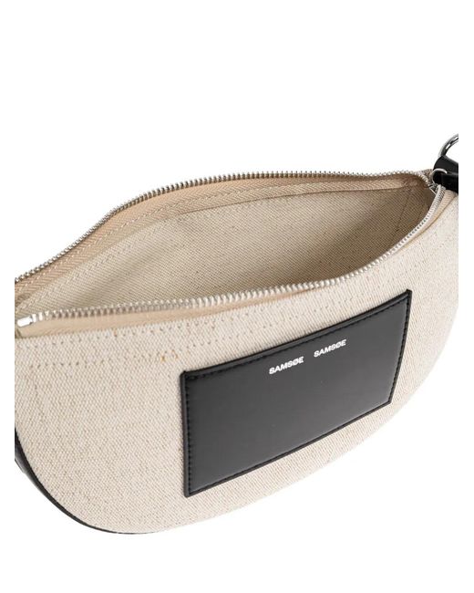 Samsøe & Samsøe Natural Samoon Logo-Embossed Shoulder Bag