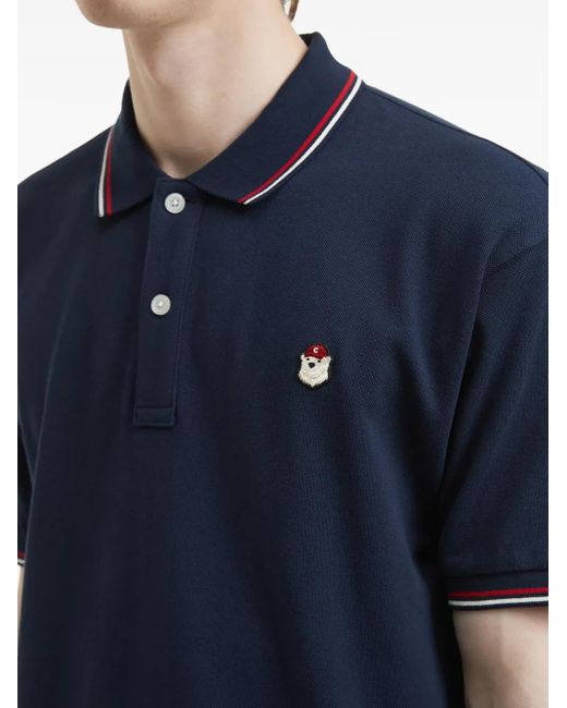 Chocoolate Blue Logo-Patch Polo Shirt for men