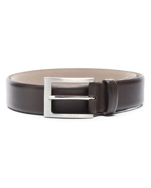 メンズ Boss ロゴバックル ベルト Brown