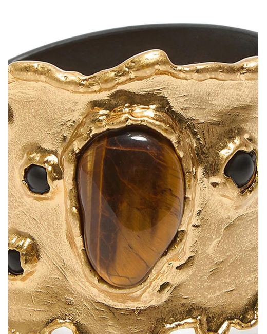 Maliparmi Metallic Tiger-Eye Embellishment Bracelet