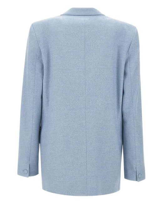 Remain Blue Single-Breasted Blazer