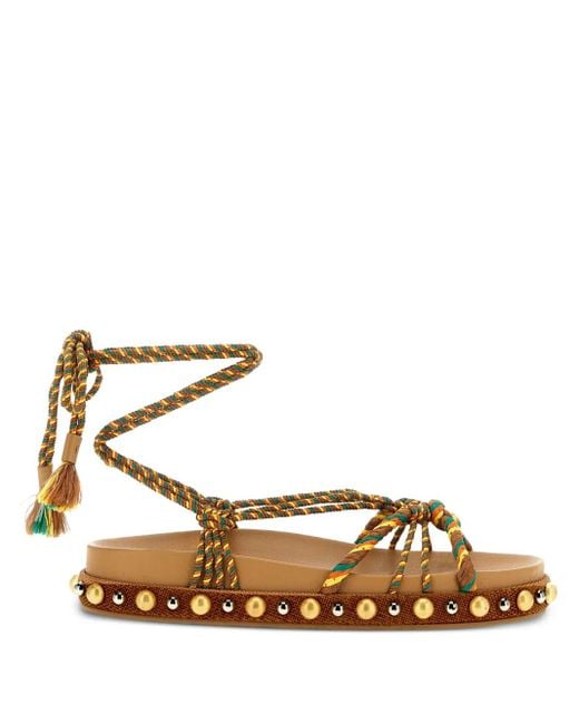 Aquazzura Tropical Leren Sandalen in het Brown