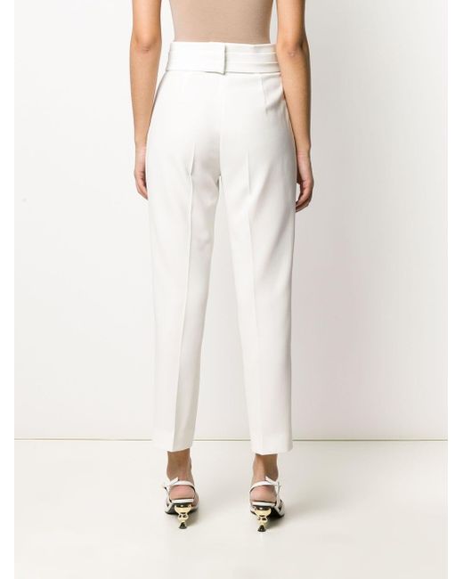 Pantalones capri con pinzas Max Mara de color White