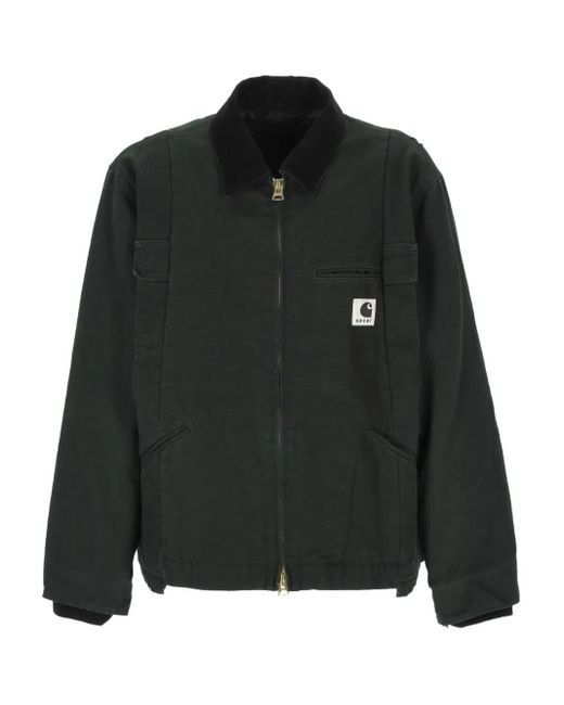 Sacai Black X Carhartt Wip Duck Long-Sleeves Jacket